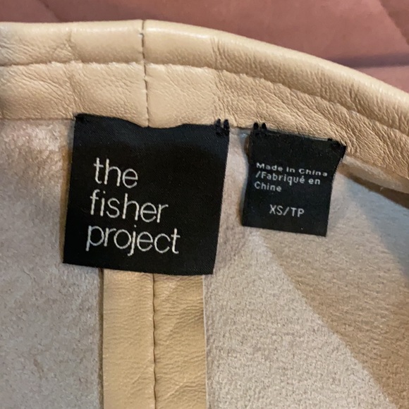 New Eileen Fisher Fisher Project leather jacket - Picture 13 of 14
